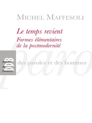 cover image of Le temps revient